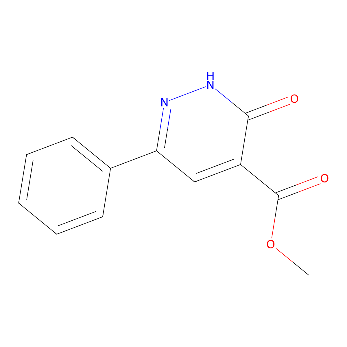 Methyl 3-oxo-6-phenyl-2,3-dihydropyridazine-4-carboxylate molecular structure, CAS 503825-00-1
