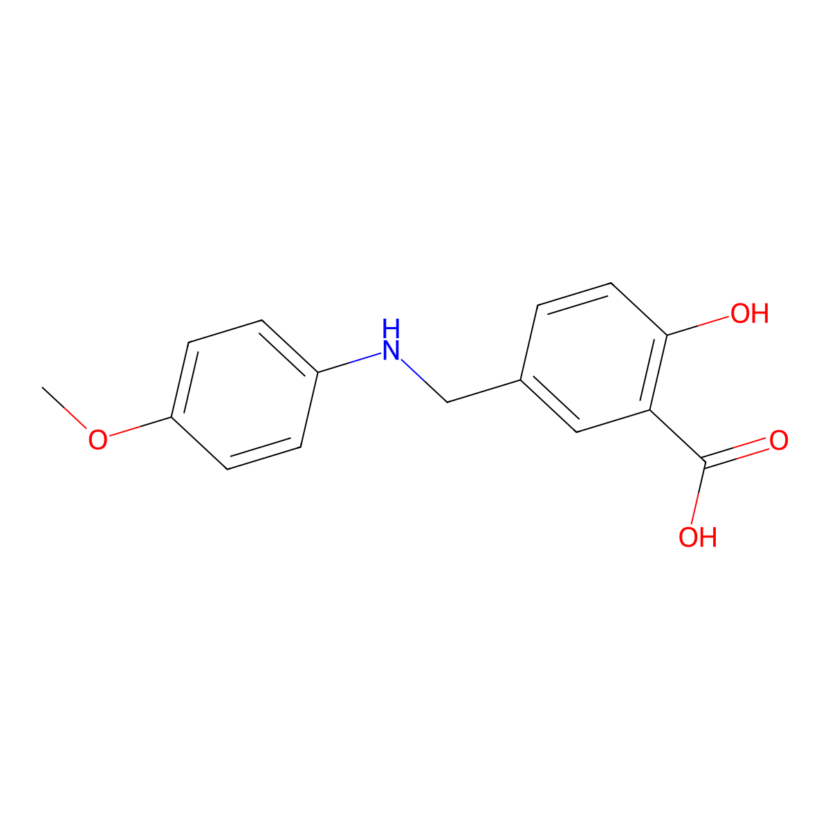 2-Hydroxy-5-[(4-methoxyphenylamino)methyl]benzoic Acid molecular structure, CAS 503827-82-5