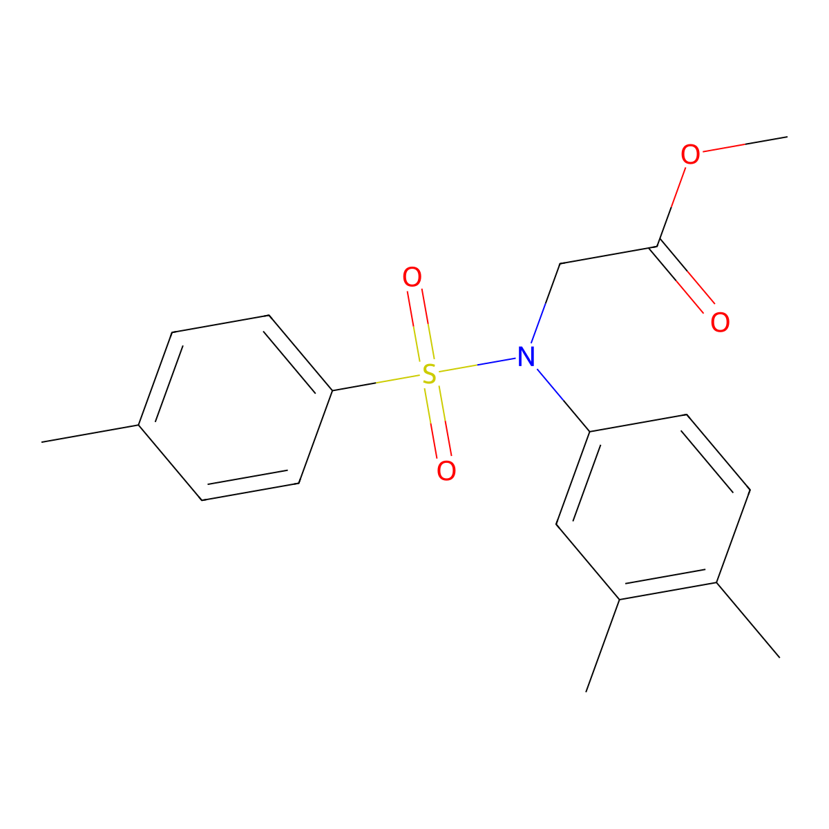 Methyl N-(3,4-dimethylphenyl)-N-[(4-methylphenyl)sulfonyl]glycinate molecular structure, CAS 503839-10-9