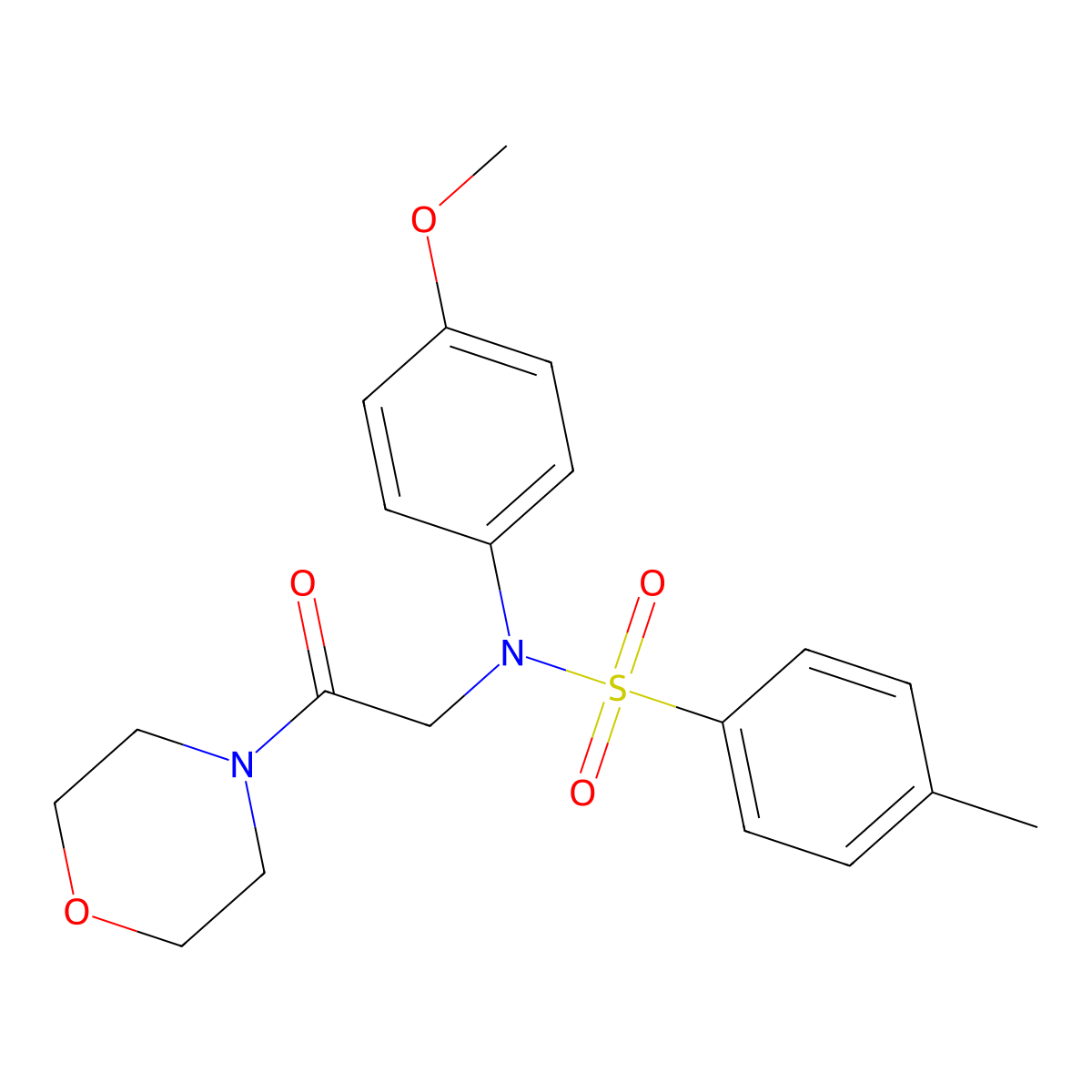 N-(4-methoxyphenyl)-4-methyl-N-(2-morpholin-4-yl-2-oxoethyl)benzenesulfonamide molecular structure, CAS 503840-25-3