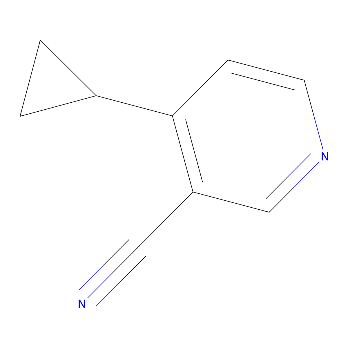 4-Cyclopropylnicotinonitrile molecular structure, CAS 503843-67-2