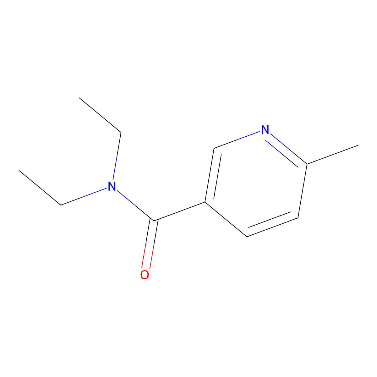 N,N-diethyl-6-methylnicotinamide molecular structure, CAS 50385-87-0
