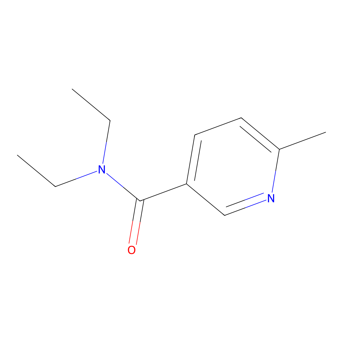 N,N-diethyl-6-methylnicotinamide molecular structure, CAS 50385-87-0