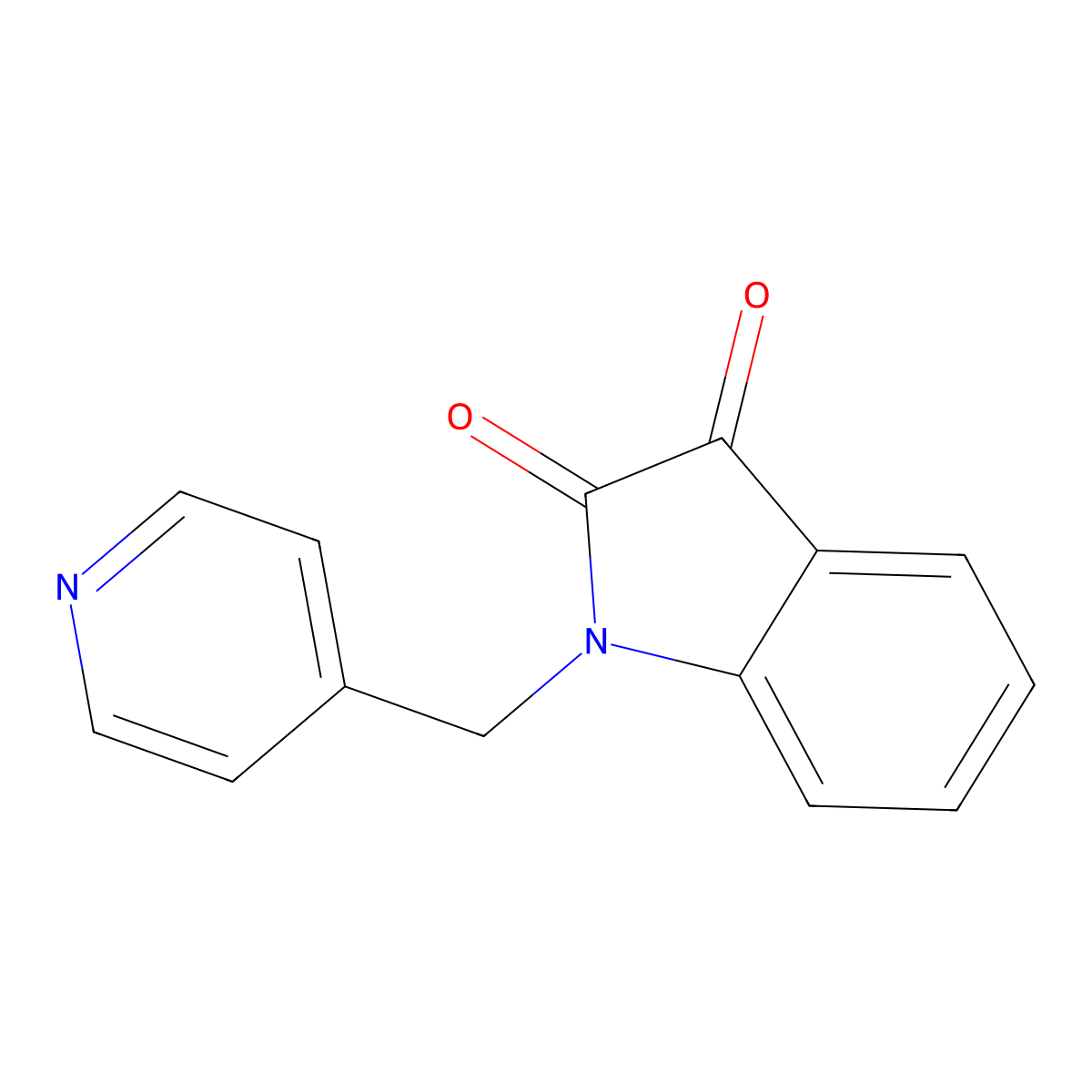 1-(Pyridin-4-ylmethyl)indoline-2,3-dione molecular structure, CAS 503855-51-4