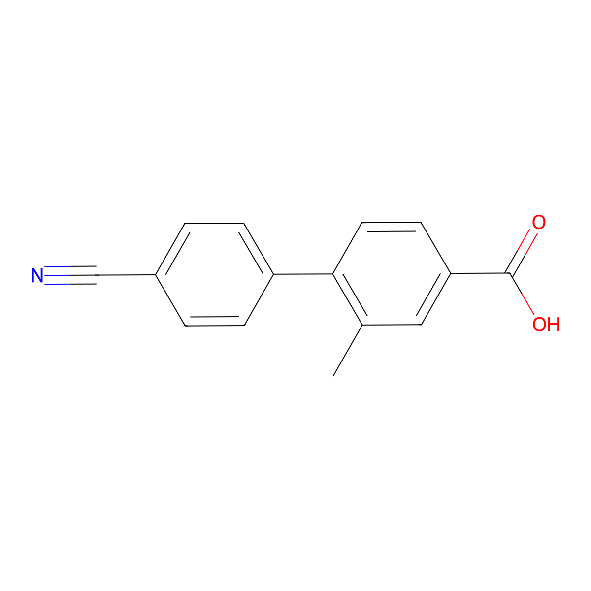4-(4-Cyanophenyl)-3-methylbenzoic acid molecular structure, CAS 503859-41-4