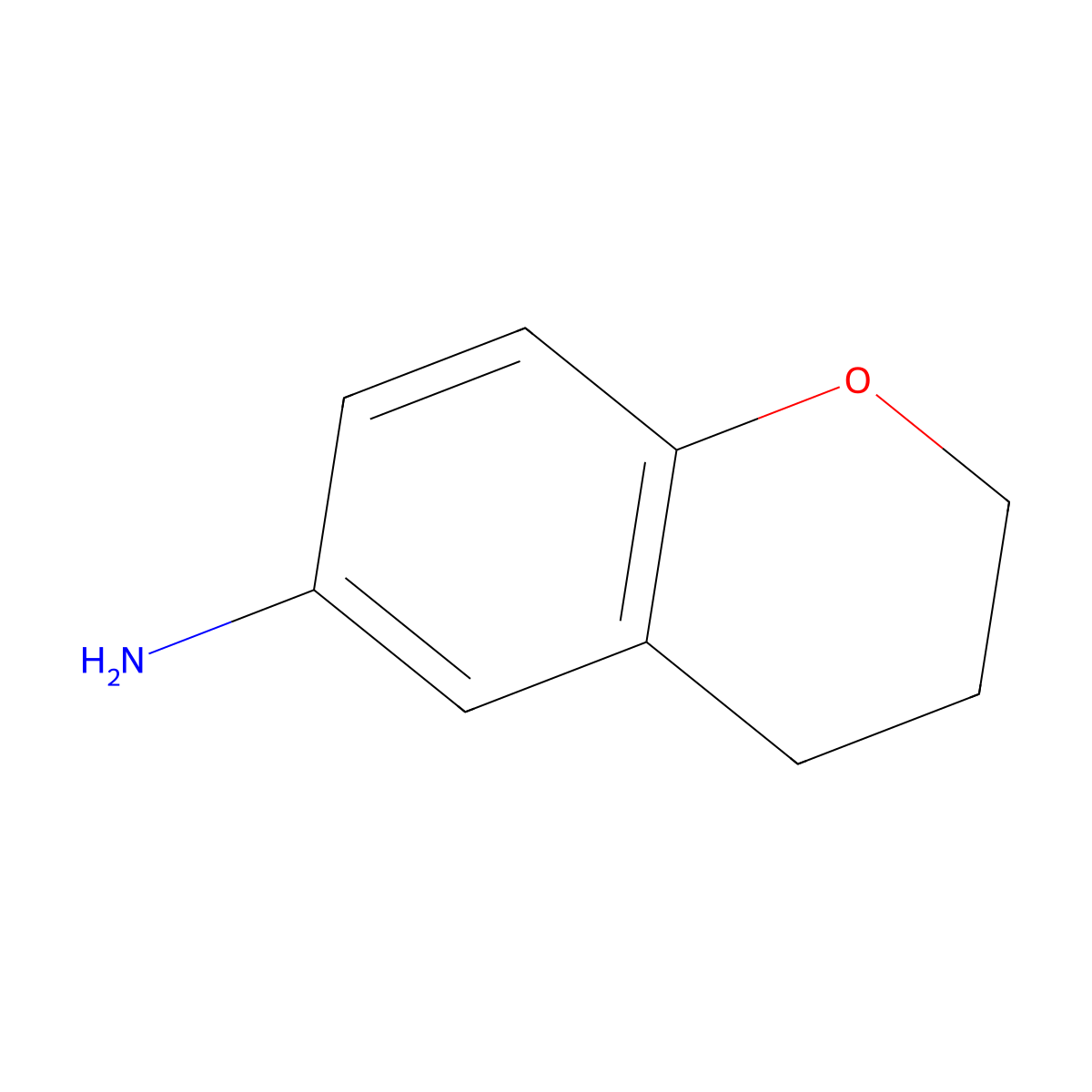 3,4-dihydro-2H-1-benzopyran-6-amine molecular structure, CAS 50386-54-4