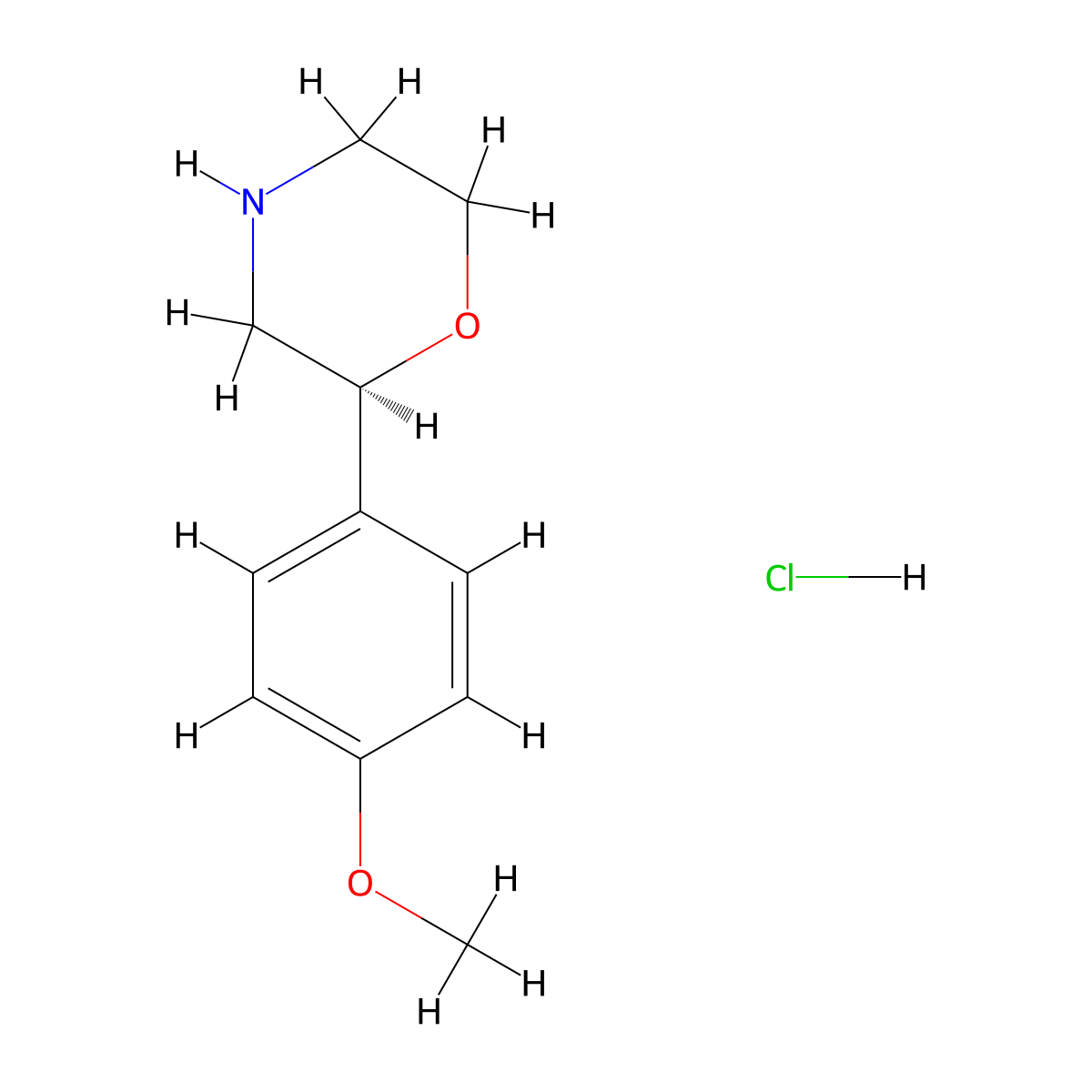 (S)-2-(4-methoxyphenyl)morpholine hydrochloride molecular structure, CAS 503860-56-8