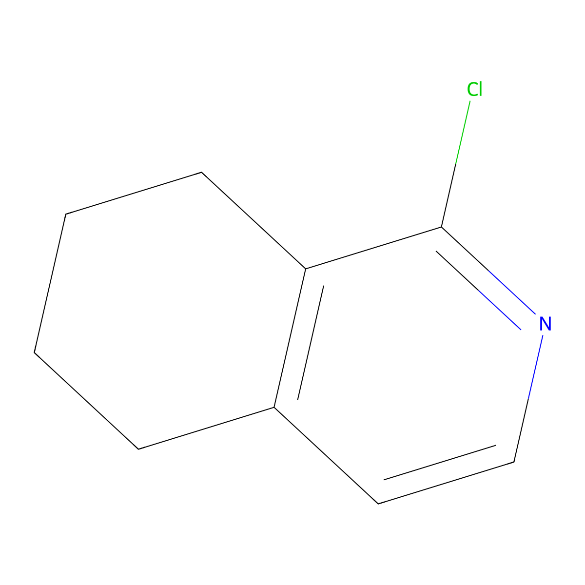 1-Chloro-5,6,7,8-tetrahydroisoquinoline molecular structure, CAS 50387-95-6