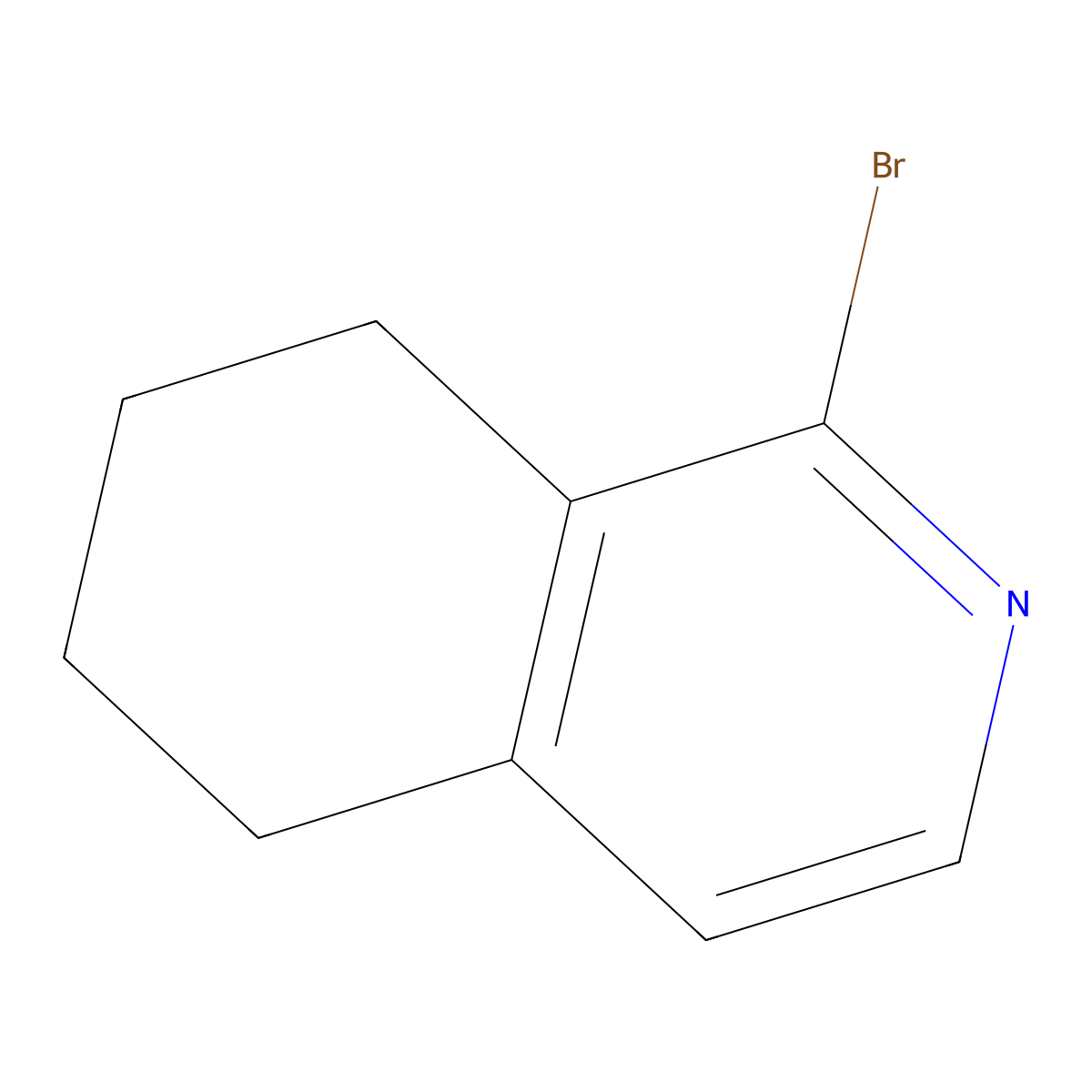 1-Bromo-5,6,7,8-tetrahydroisoquinoline molecular structure, CAS 50388-18-6