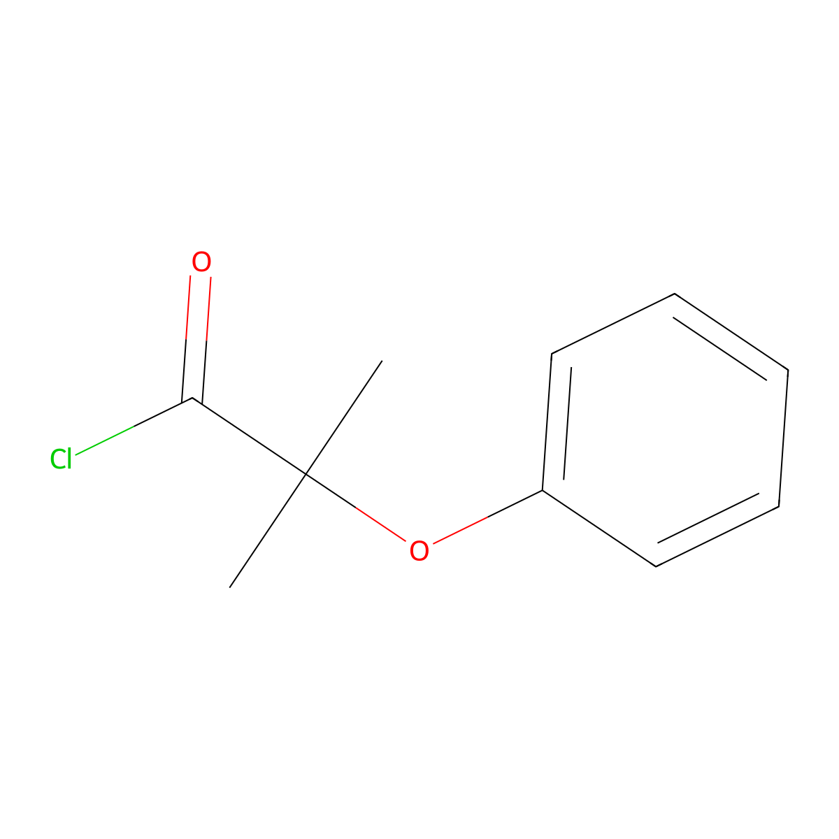 2-Methyl-2-phenoxypropanoyl chloride molecular structure, CAS 50389-29-2