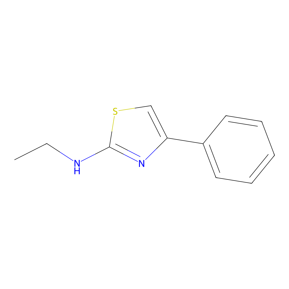 N-Ethyl-4-phenylthiazol-2-amine molecular structure, CAS 5039-15-6