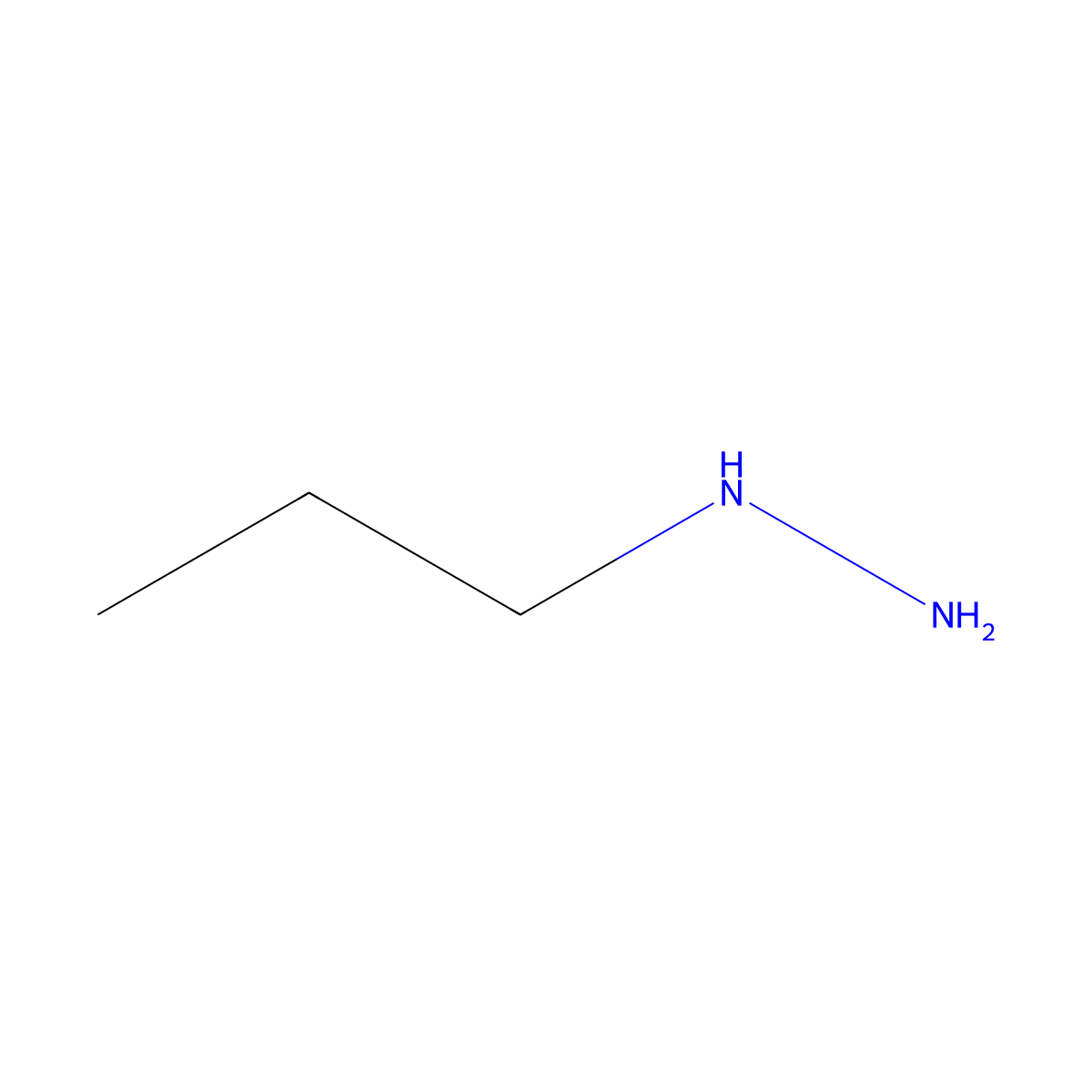 Hydrazine, propyl- molecular structure, CAS 5039-61-2