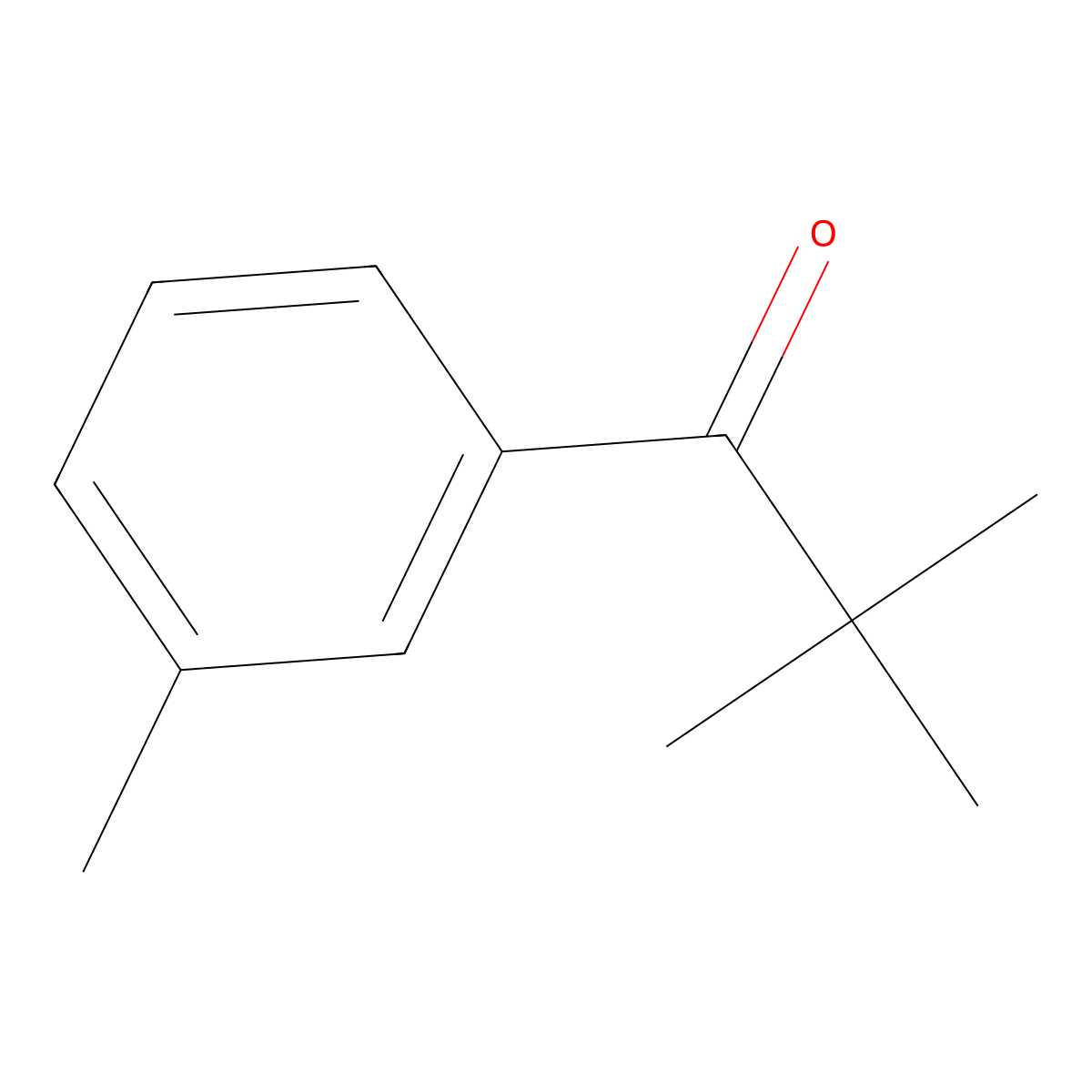 2,2-Dimethyl-1-(3-methylphenyl)propan-1-one molecular structure, CAS 50390-49-3