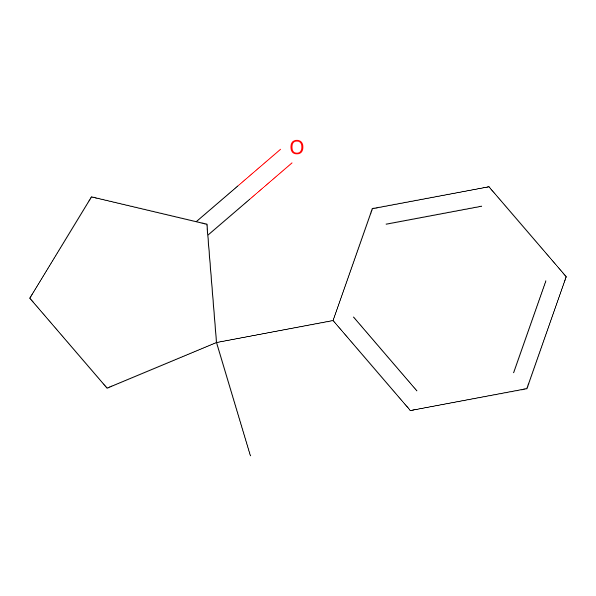 2-Methyl-2-phenyl-cyclopentanone molecular structure, CAS 50390-68-6