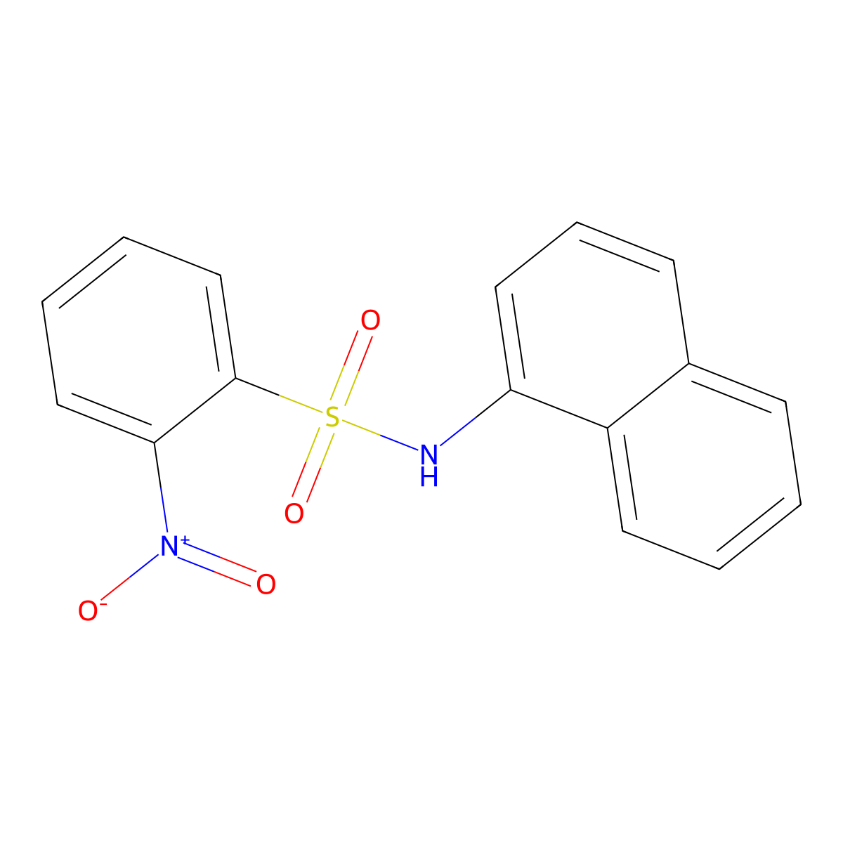 N-(1-Naphthyl)-2-nitrobenzenesulfonamide molecular structure, CAS 50393-59-4