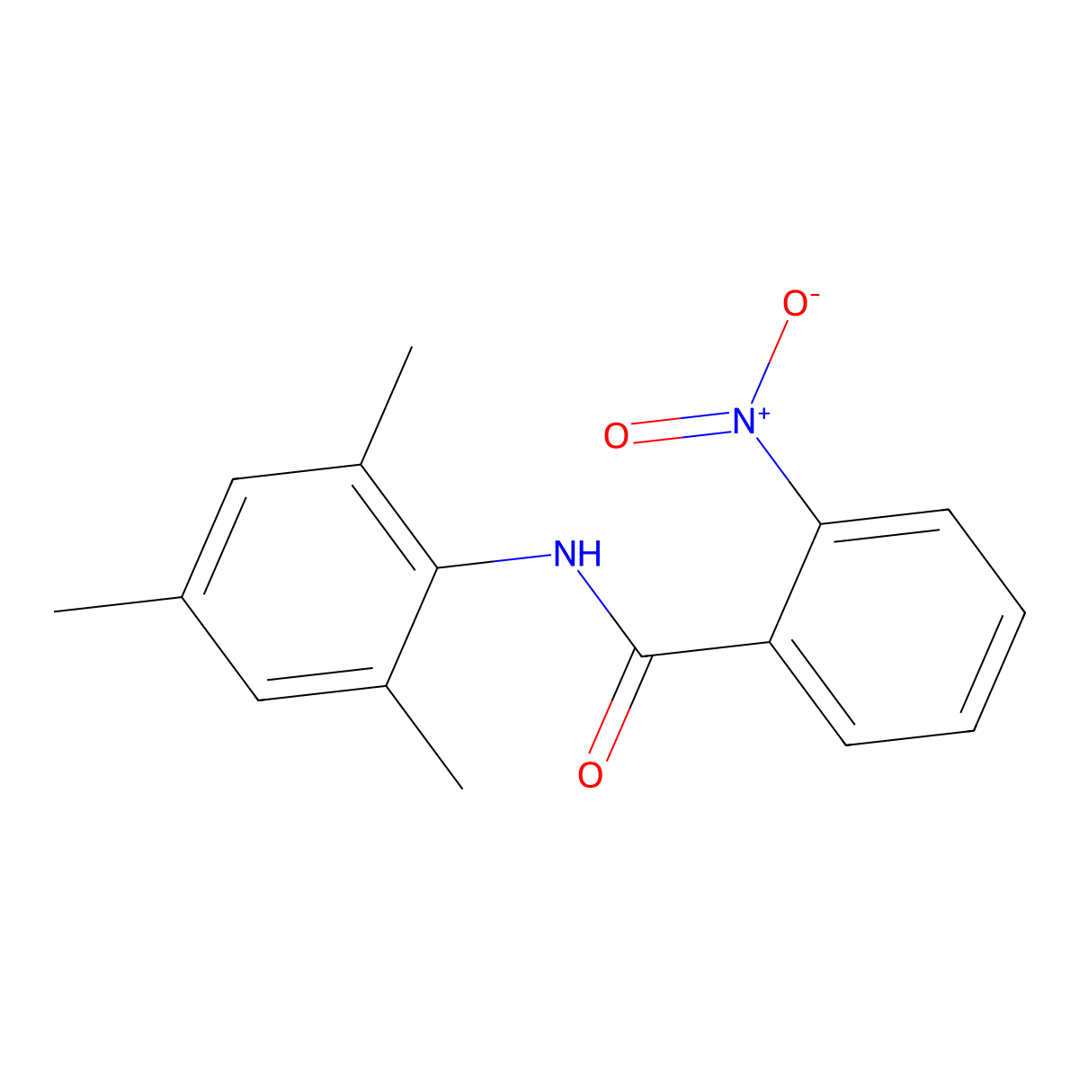 2-Nitro-N-(2,4,6-trimethylphenyl)benzamide molecular structure, CAS 50393-60-7