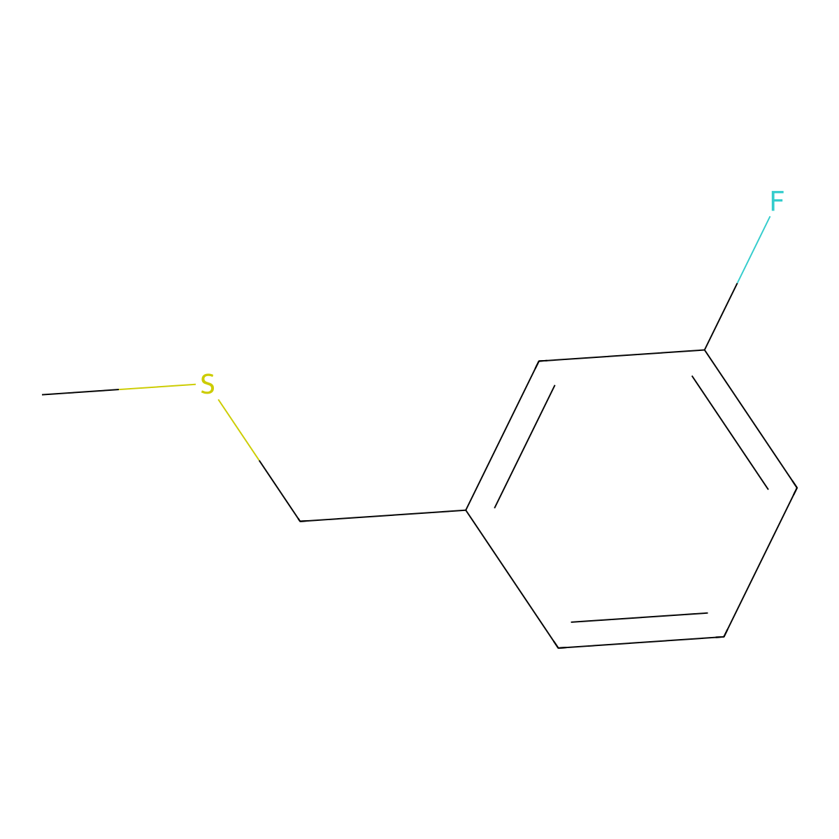 3-Fluorobenzyl methyl sulfide molecular structure, CAS 50396-78-6