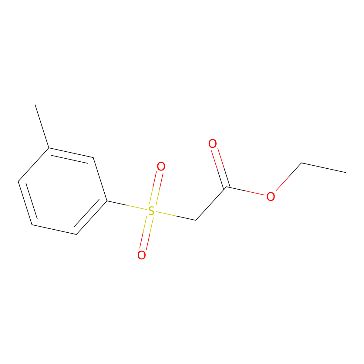 Ethyl (3-methylbenzene-1-sulfonyl)acetate molecular structure, CAS 50397-63-2