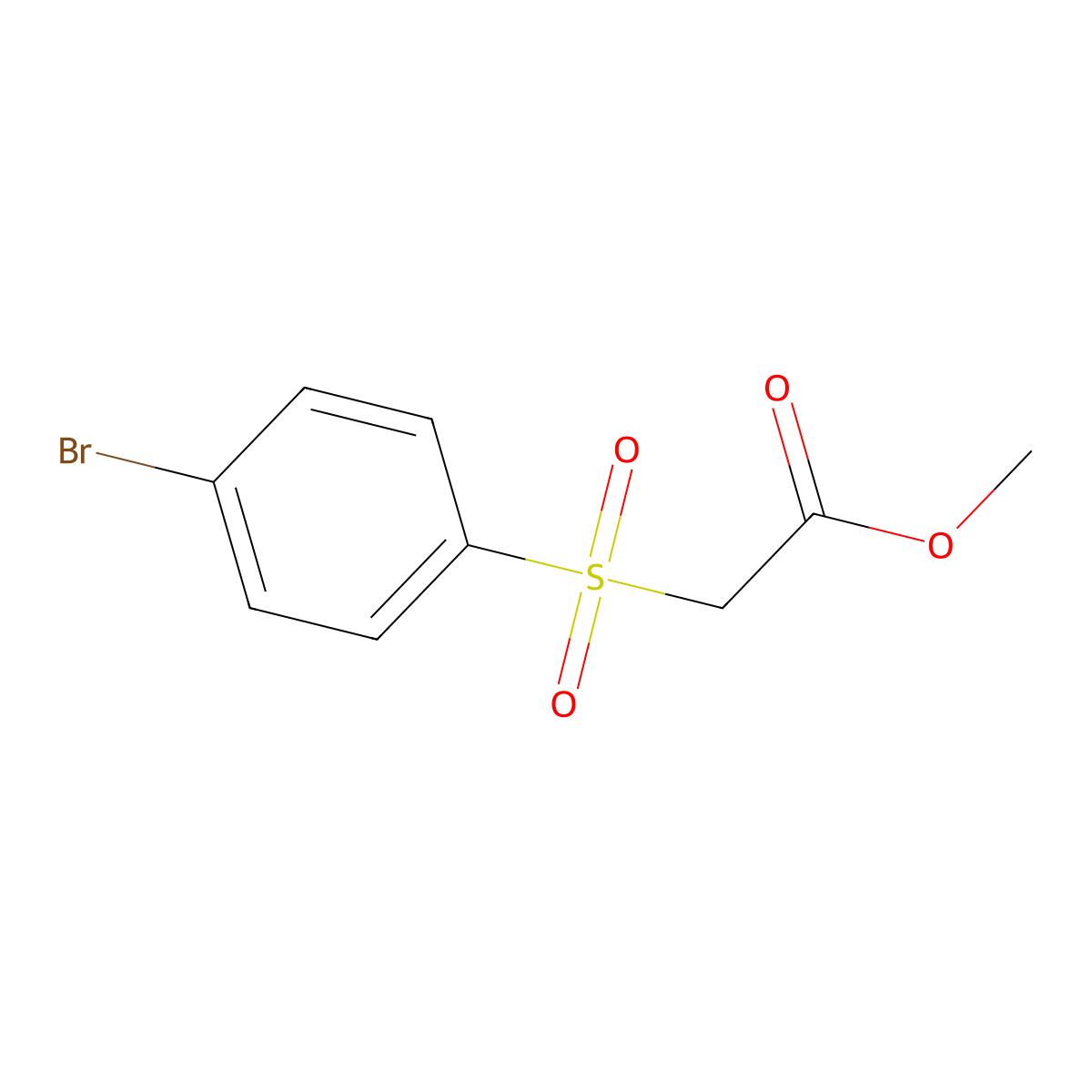 Methyl 2-((4-bromophenyl)sulfonyl)acetate molecular structure, CAS 50397-65-4