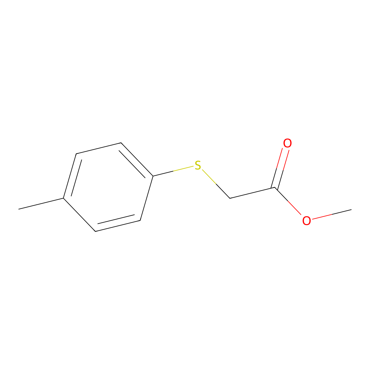 p-Tolylsulfanyl-acetic acid methyl ester molecular structure, CAS 50397-67-6