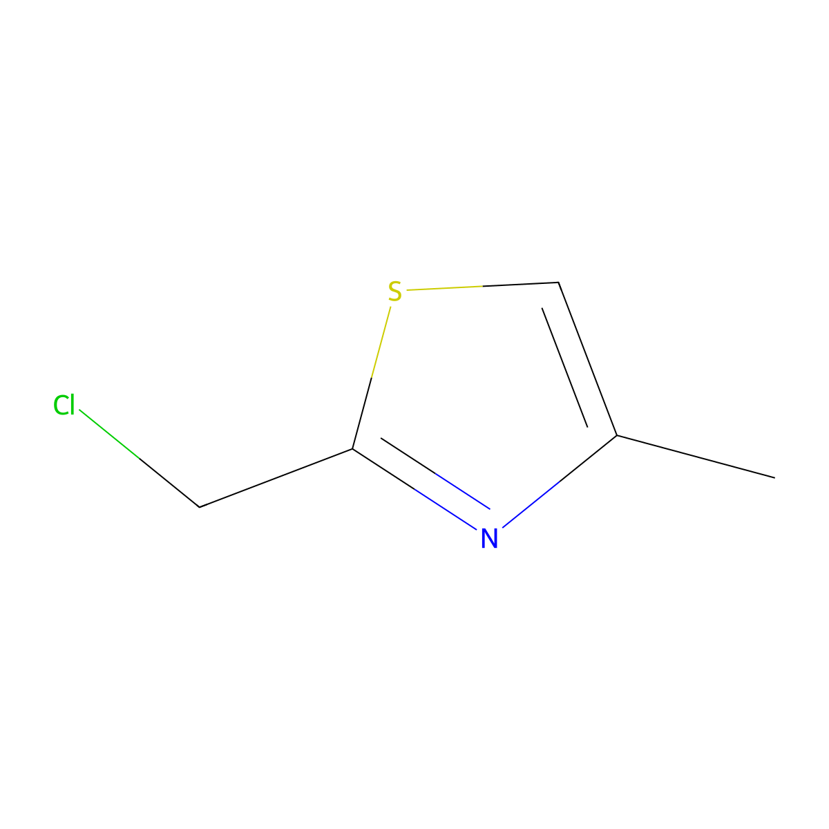 2-(Chloromethyl)-4-methyl-1,3-thiazole molecular structure, CAS 50398-72-6