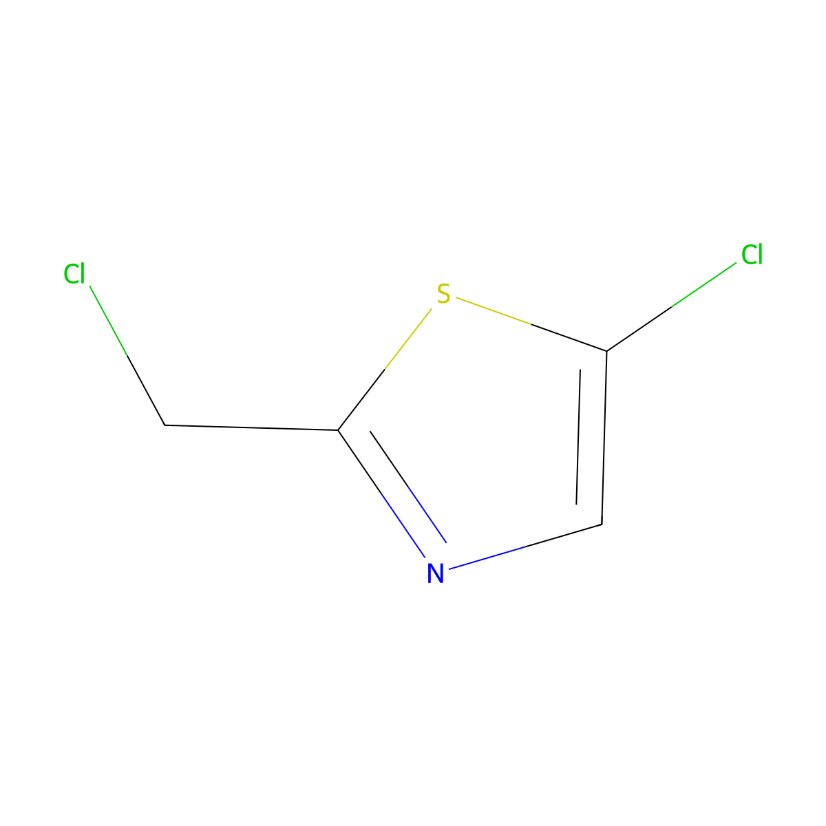 5-Chloro-2-(chloromethyl)-1,3-thiazole molecular structure, CAS 50398-77-1