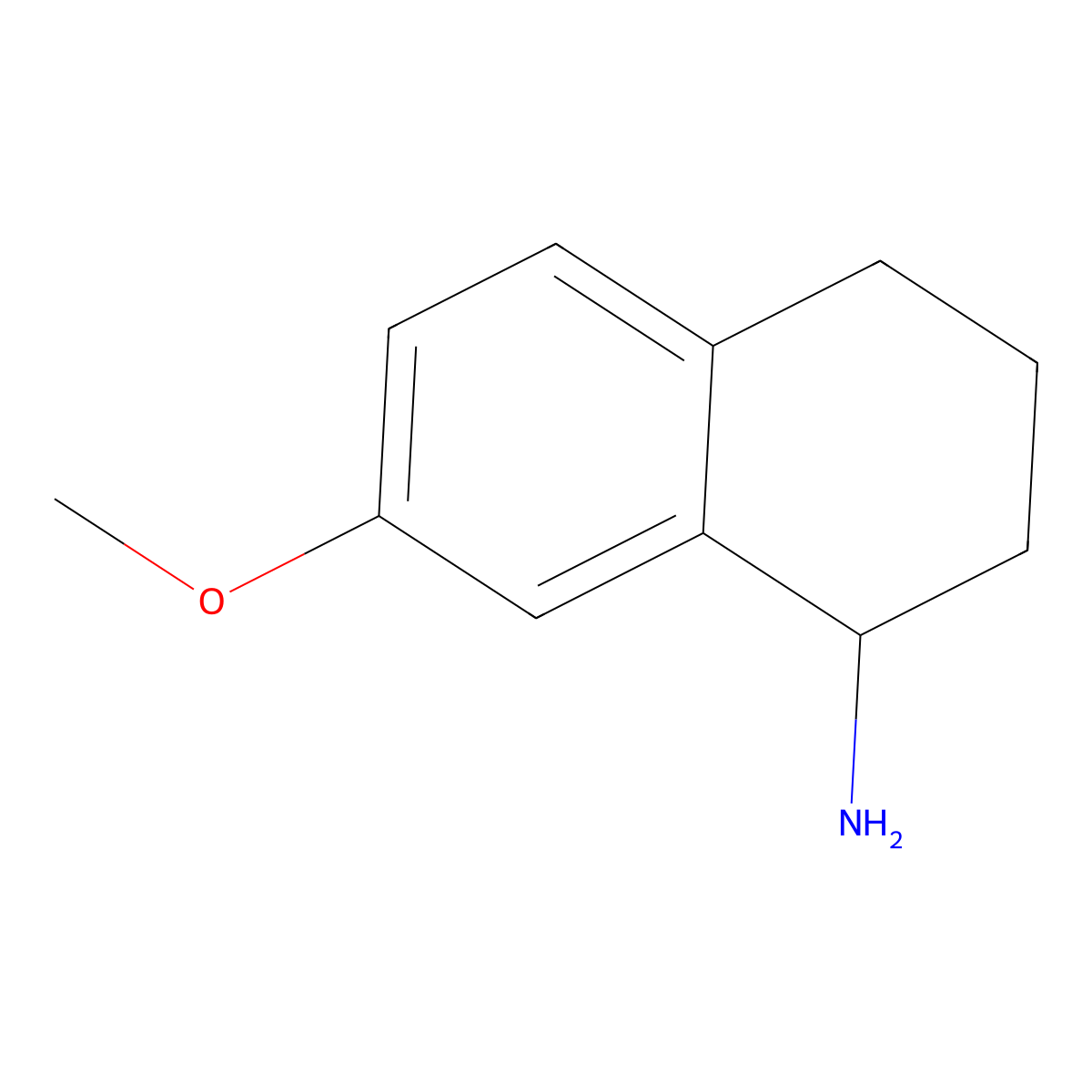 7-Methoxy-1,2,3,4-tetrahydronaphthalen-1-amine molecular structure, CAS 50399-51-4
