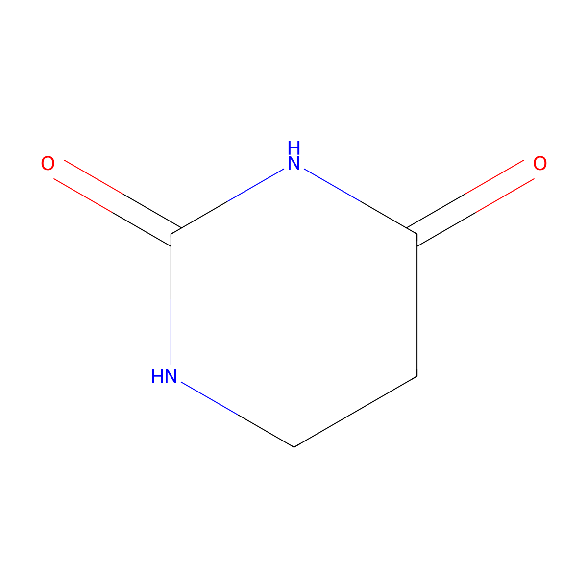 Dihydrouracil molecular structure, CAS 504-07-4