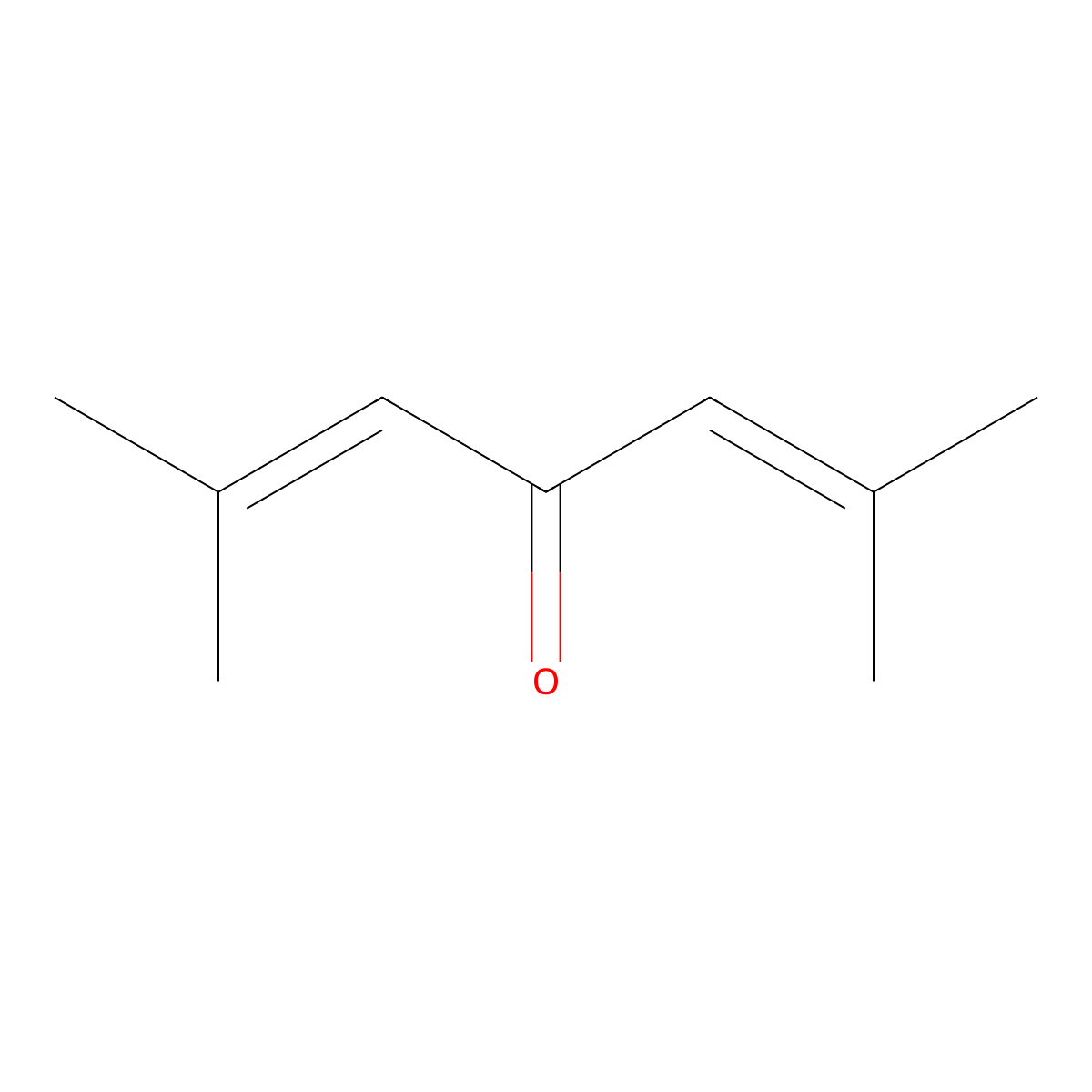 Phorone molecular structure, CAS 504-20-1