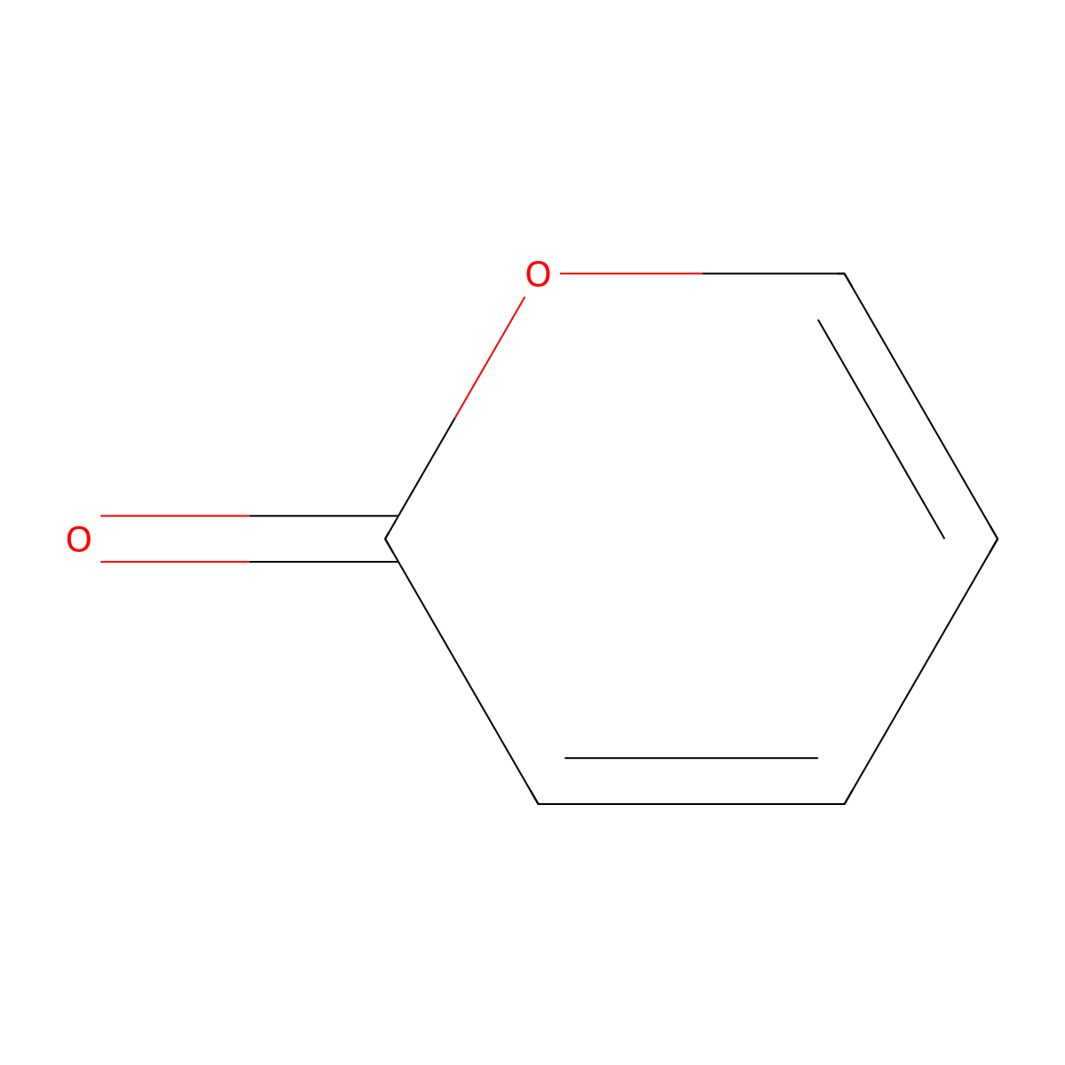 2H-Pyran-2-one molecular structure, CAS 504-31-4
