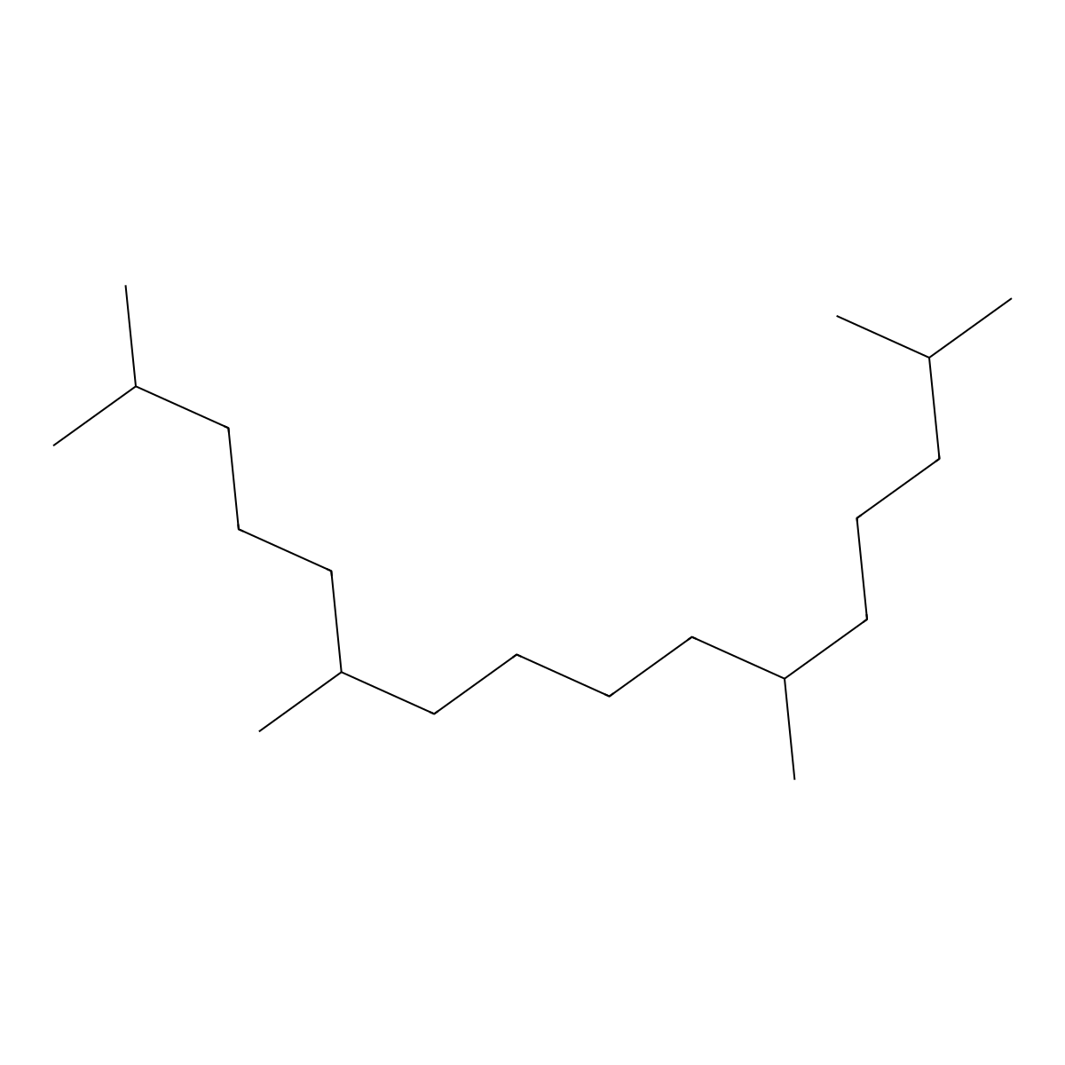 Crocetane molecular structure, CAS 504-44-9