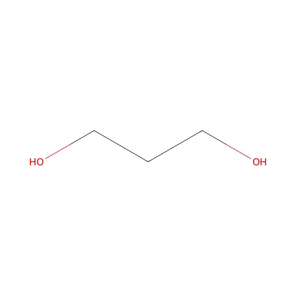 1,3-Propanediol molecular structure, CAS 504-63-2