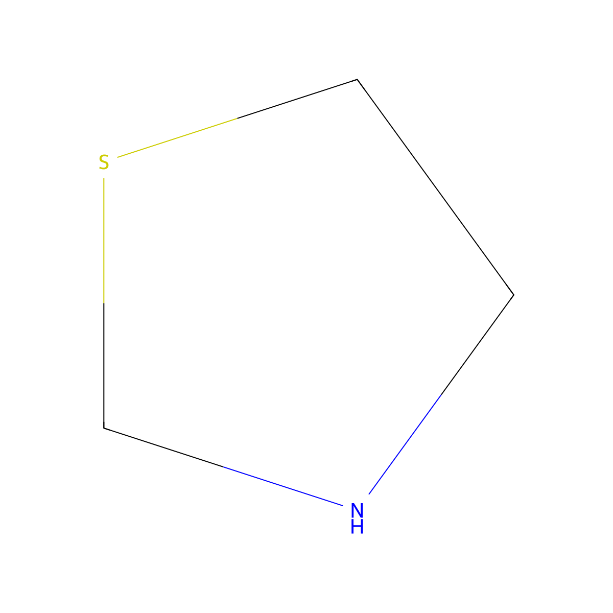 Thiazolidine molecular structure, CAS 504-78-9