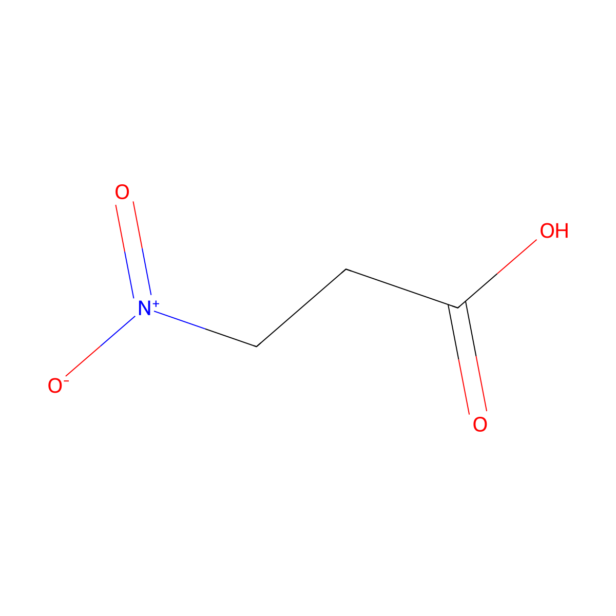 3-Nitropropionic acid molecular structure, CAS 504-88-1