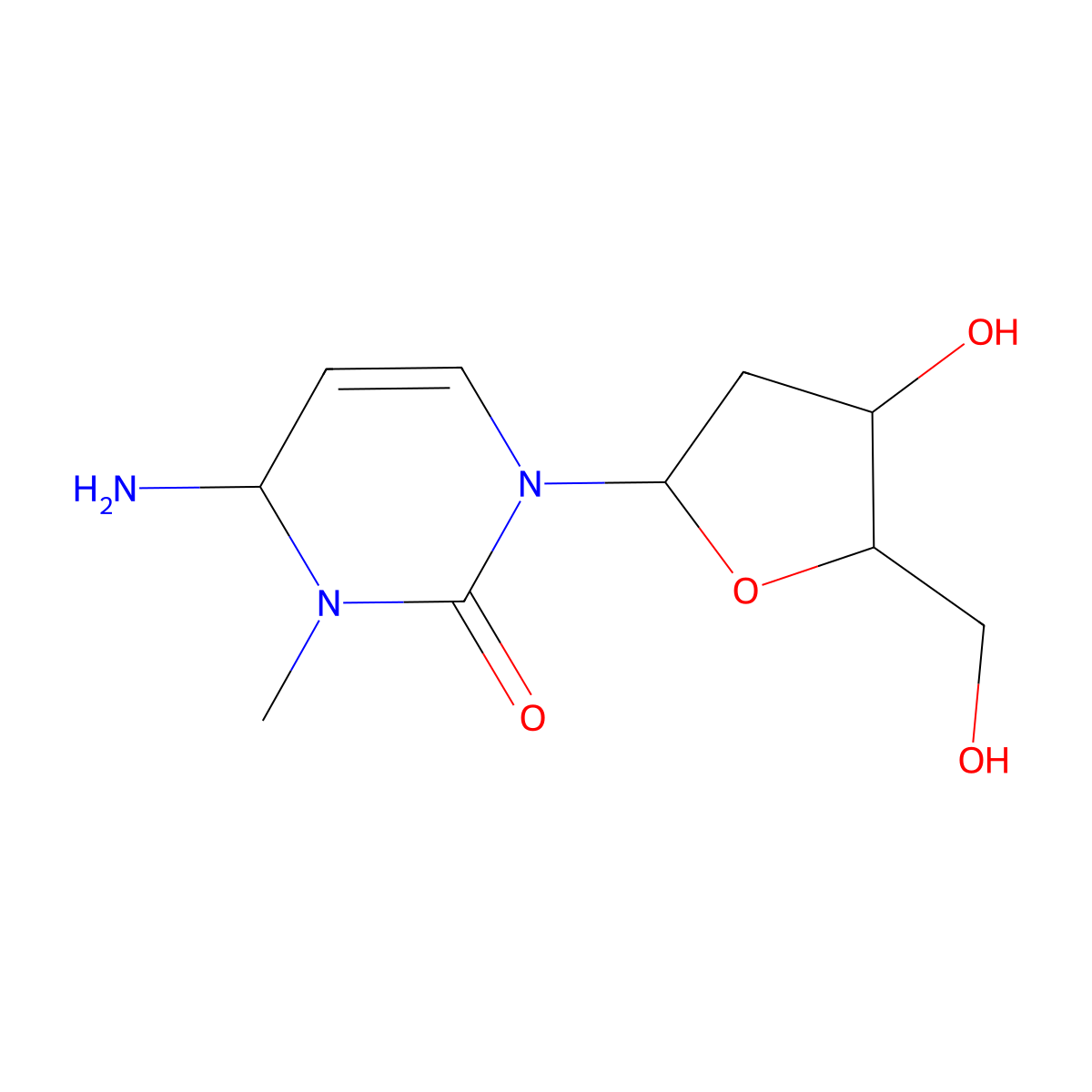 2'-Deoxy-3-methyl-3,4-dihydrocytidine molecular structure, CAS 5040-21-1