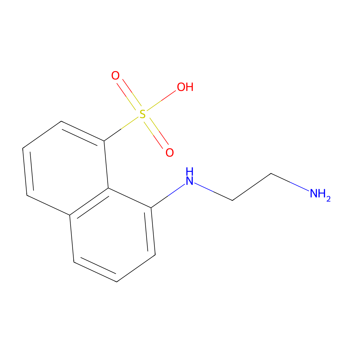 8-(2-Aminoethylamino)naphthalene-1-sulphonic acid molecular structure, CAS 50402-57-8