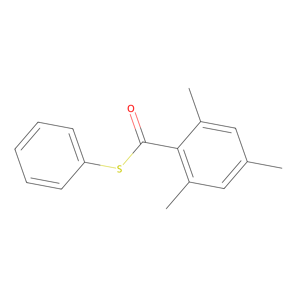 S-phenyl 2,4,6-trimethylbenzenecarbothioate molecular structure, CAS 50404-53-0