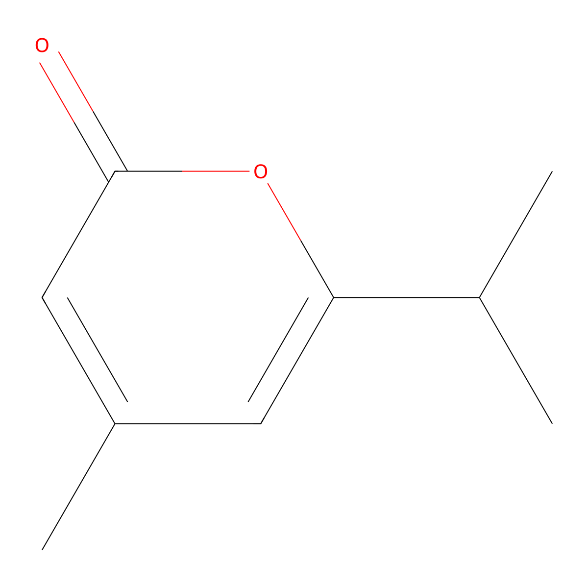 2H-Pyran-2-one, 4-methyl-6-(1-methylethyl)- molecular structure, CAS 50405-95-3