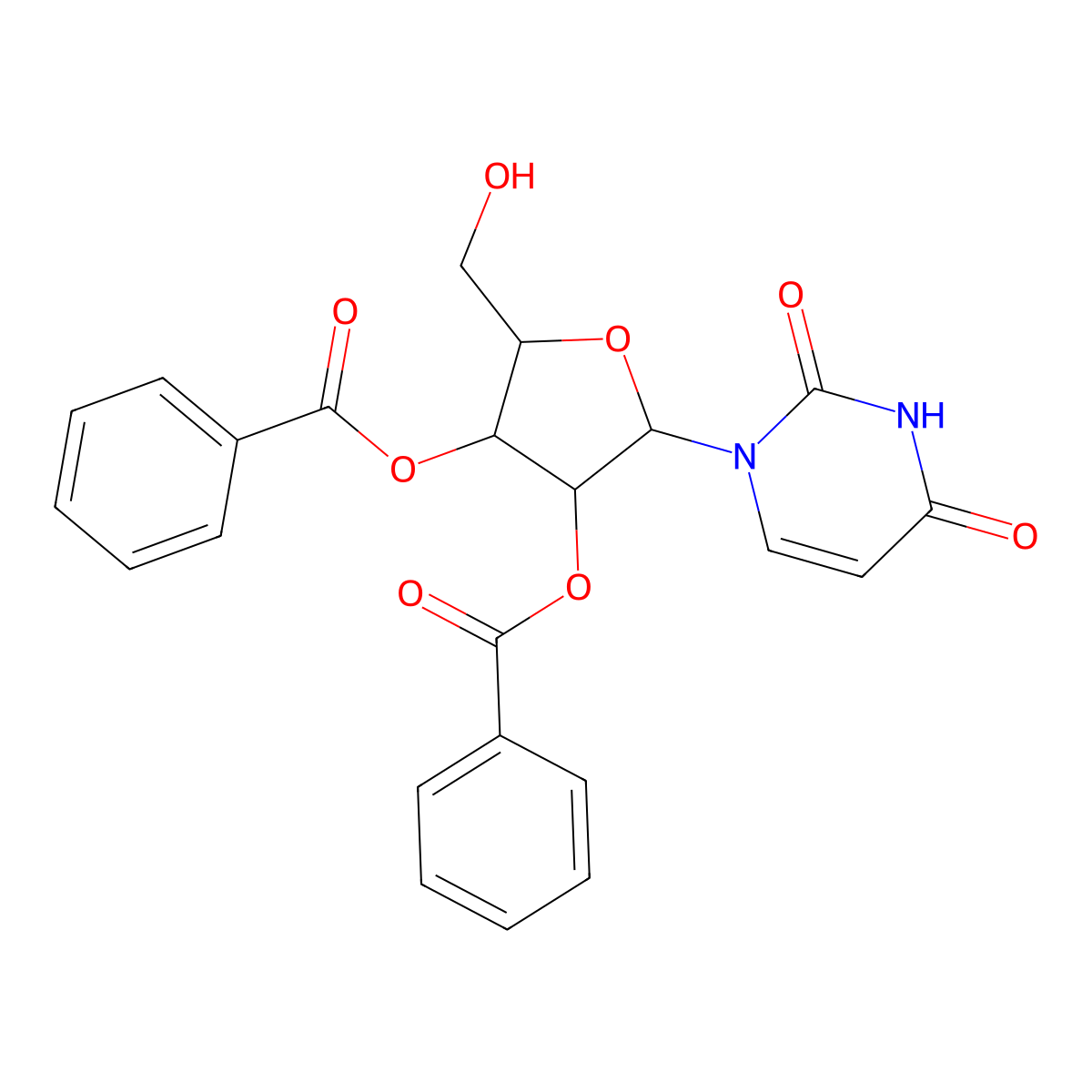 Uridine 2',3'-dibenzoate molecular structure, CAS 50408-20-3