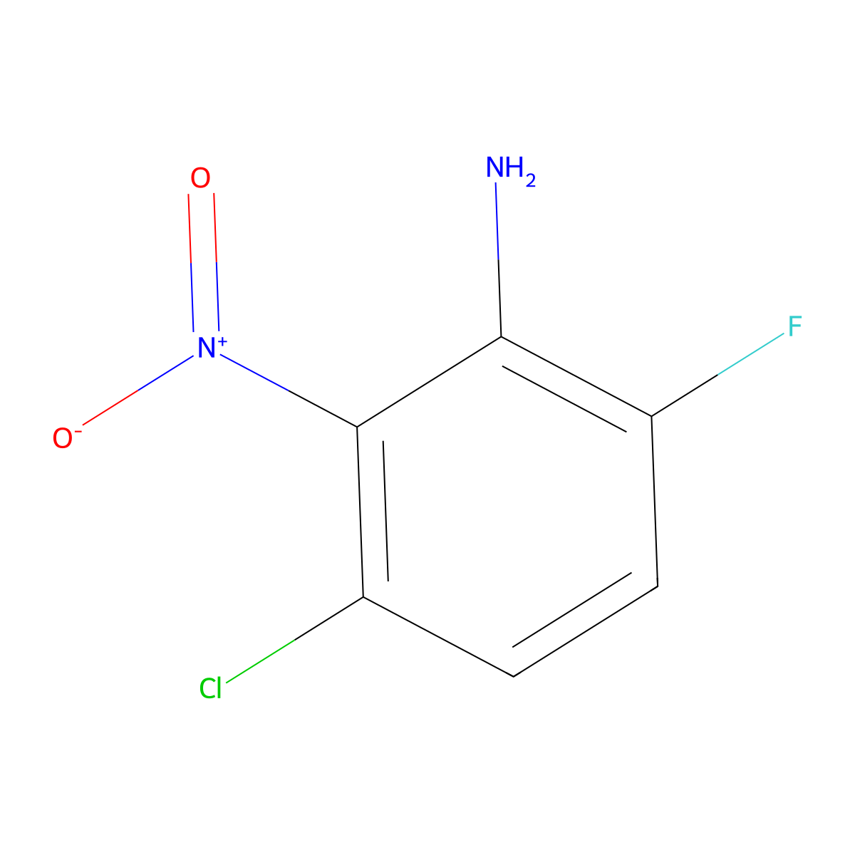 5-Chloro-2-fluoro-6-nitroaniline molecular structure, CAS 50409-01-3
