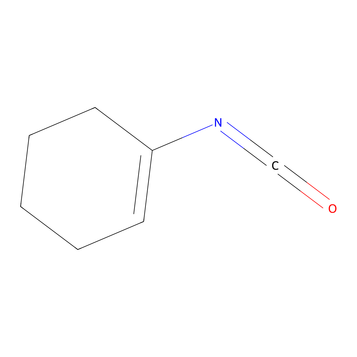 Cyclohexene, 1-isocyanato- molecular structure, CAS 5041-27-0