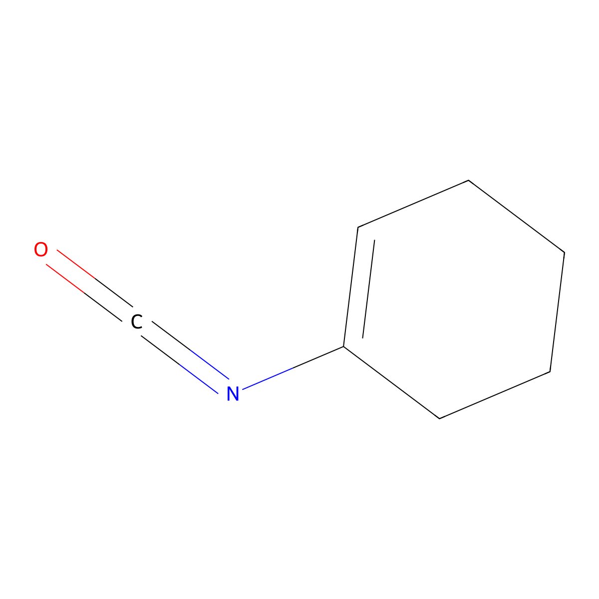 Cyclohexene, 1-isocyanato- molecular structure, CAS 5041-27-0