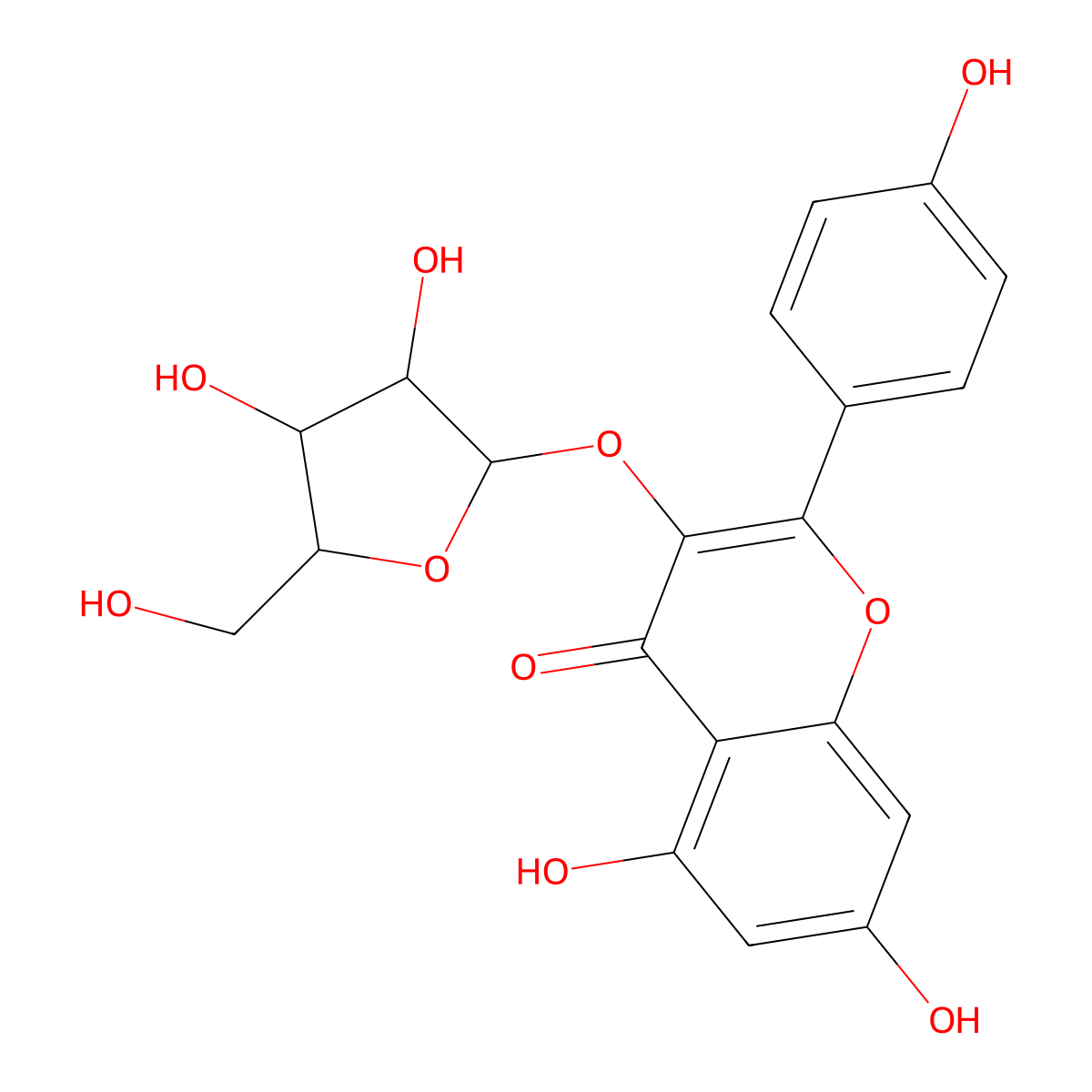 Juglanin molecular structure, CAS 5041-67-8