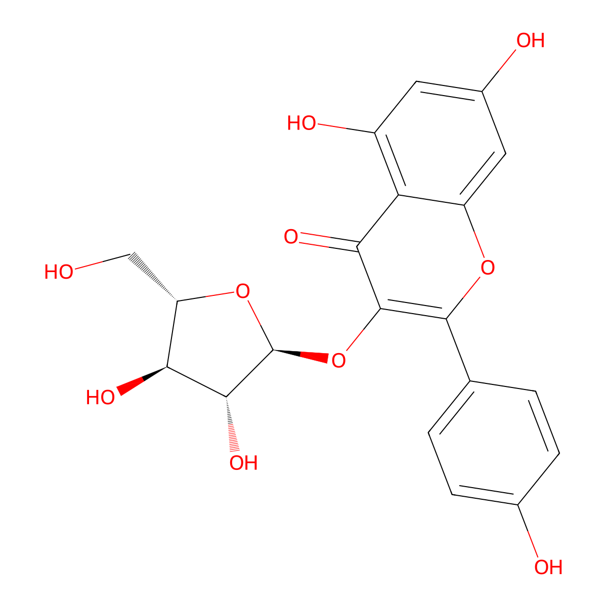Juglanin molecular structure, CAS 5041-67-8