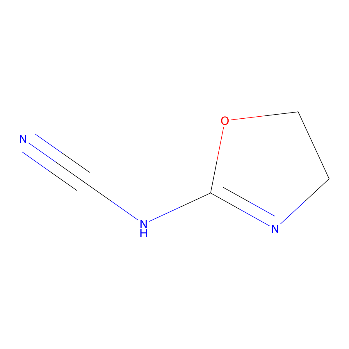2-(Cyanoimino)oxazolidine molecular structure, CAS 50411-06-8