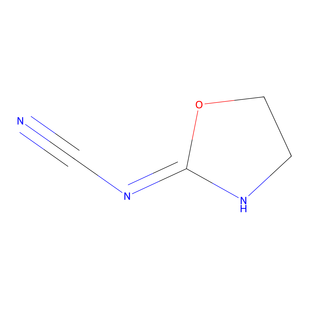 2-(Cyanoimino)oxazolidine molecular structure, CAS 50411-06-8