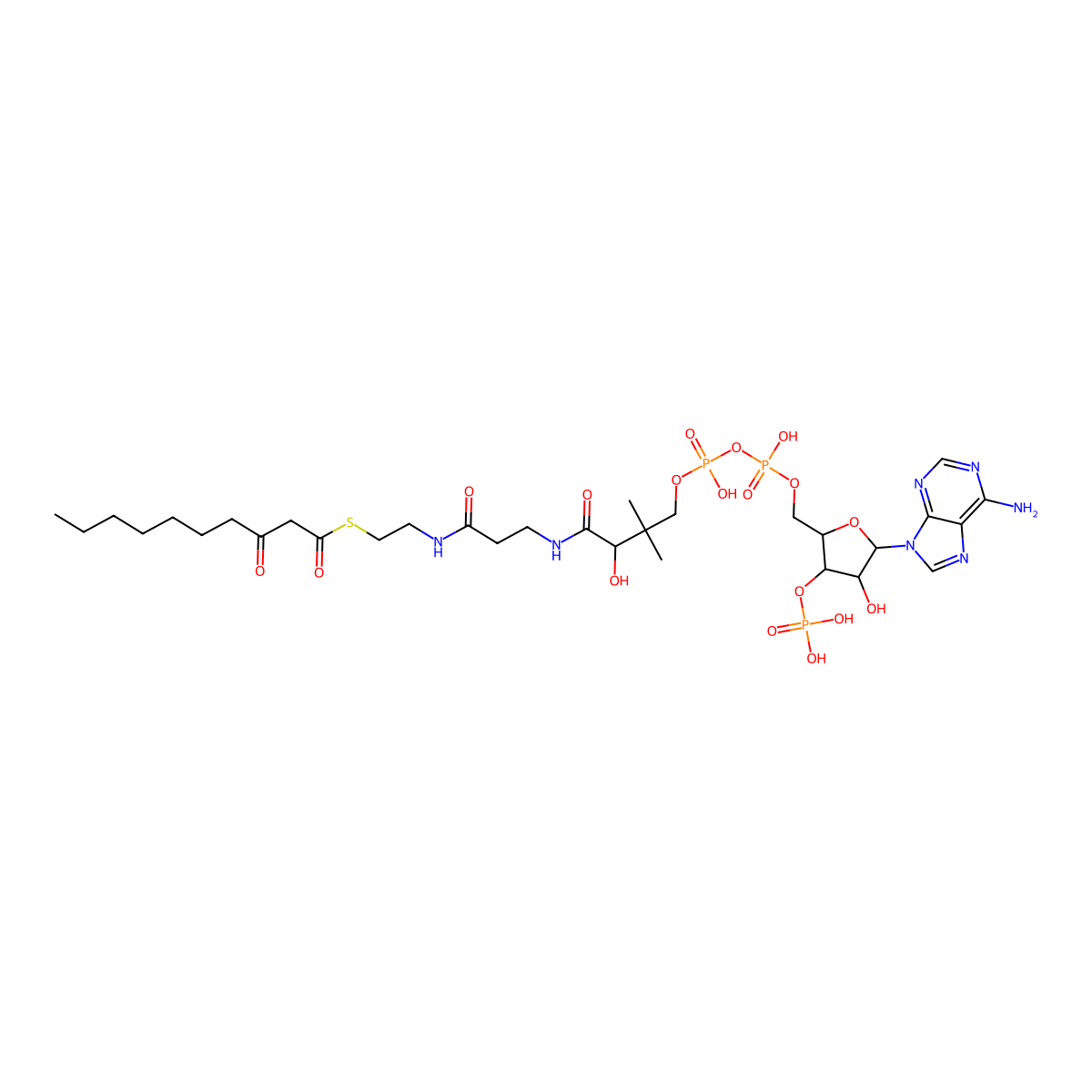 3-ketodecanoyl-CoA molecular structure, CAS 50411-91-1