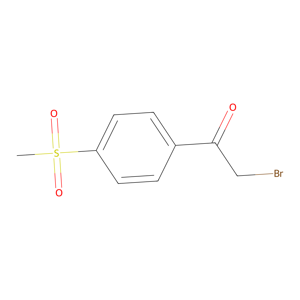 2-Bromo-4'-(methylsulfonyl)acetophenone molecular structure, CAS 50413-24-6