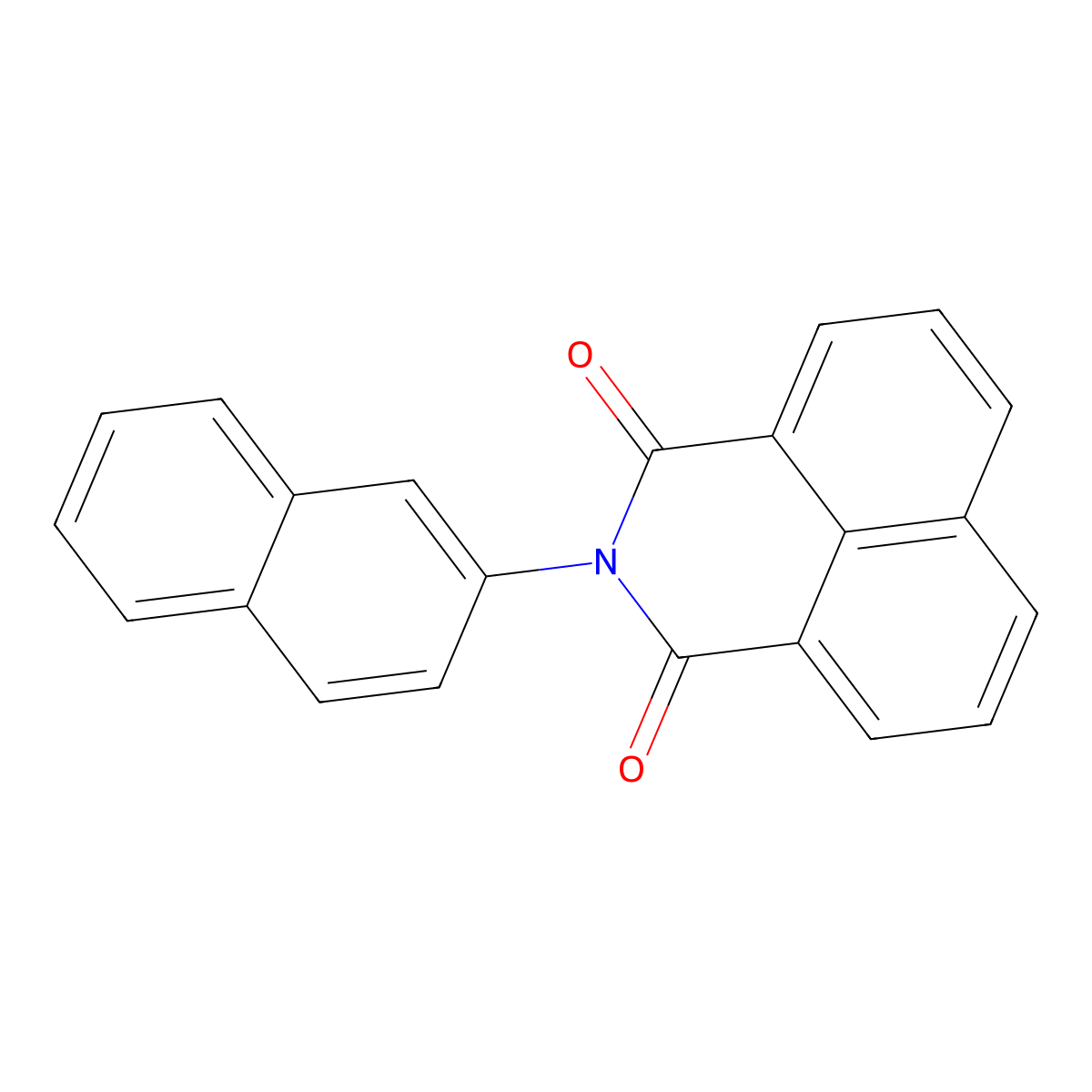 2-(2-naphthyl)-1H-benzo[de]isoquinoline-1,3(2H)-dione molecular structure, CAS 50415-12-8