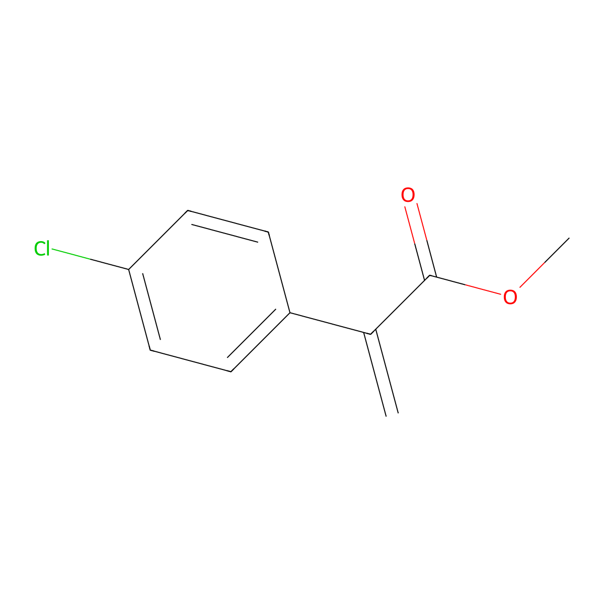Methyl 2-(4-chlorophenyl)acrylate molecular structure, CAS 50415-59-3